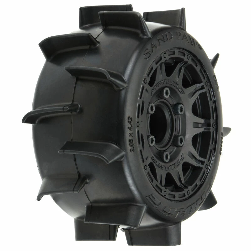 Pro-Line Racing 1/10 Sand Paw LP Front/Rear 2.8" MT Tires Mounted 12mm Blk Raid (2) for Tires & Wheels