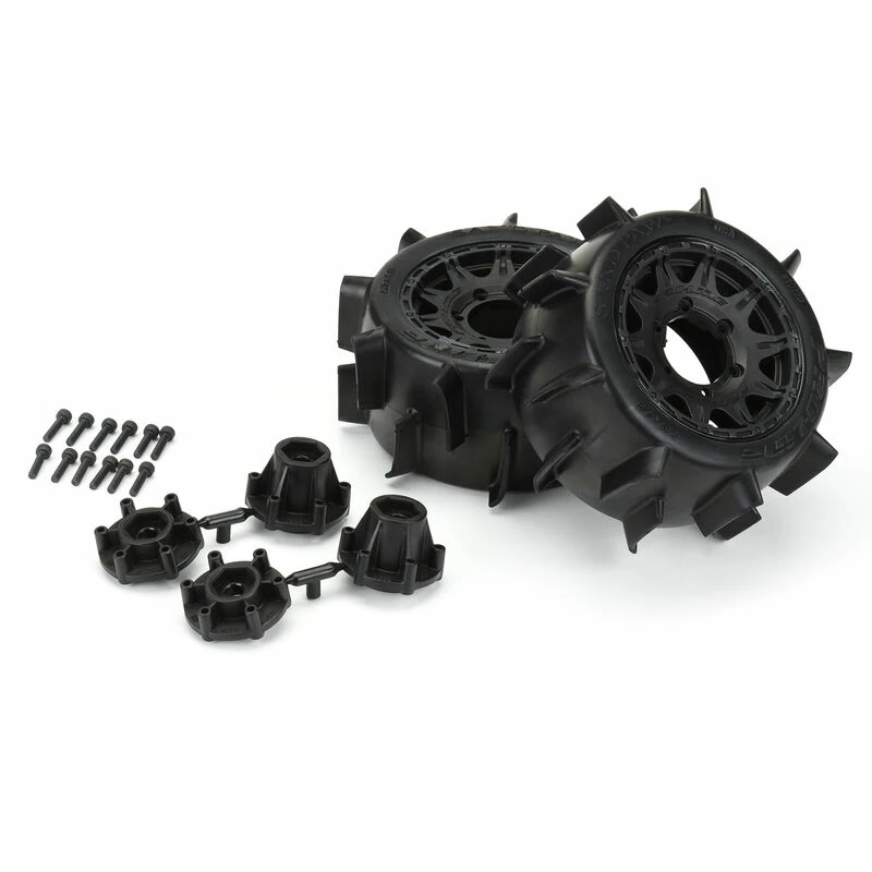 Pro-Line Racing 1/10 Sand Paw LP Front/Rear 2.8" MT Tires Mounted 12mm Blk Raid (2) for Tires & Wheels - Image 3