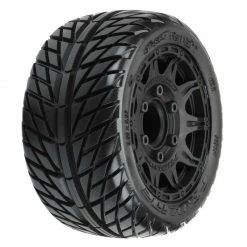 Pro-Line Racing 1/10 Street Fighter LP Fr/Rr 2.8" MT Tires Mounted 12mm Blk Raid (2) for Tires & Wheels