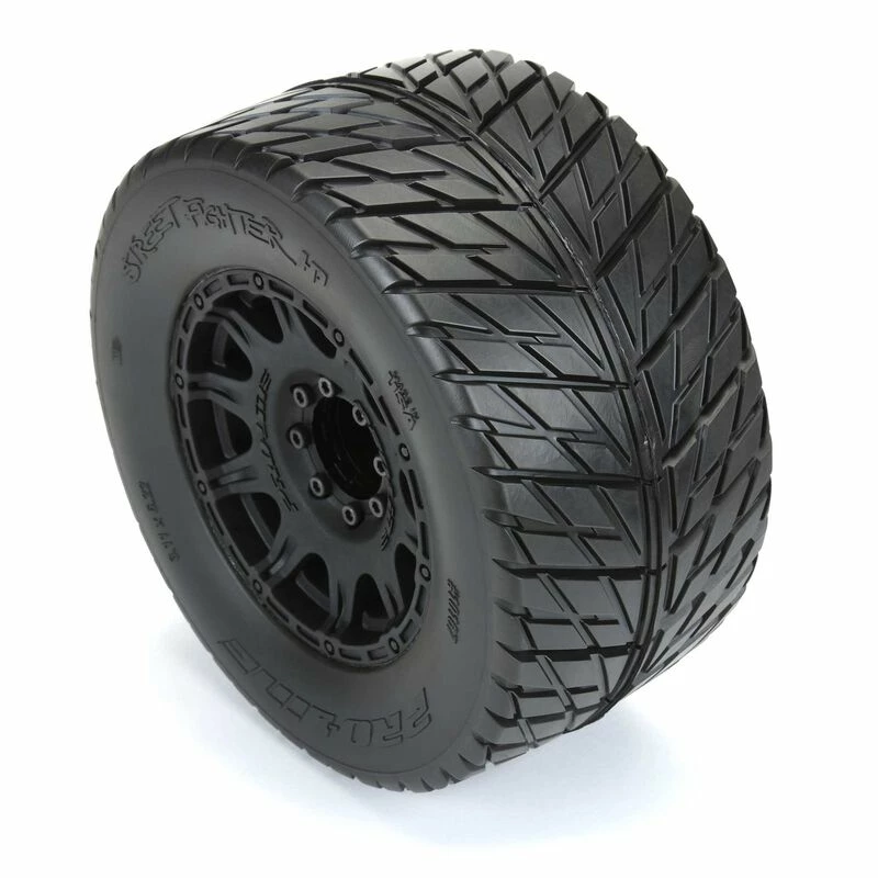Pro-Line Racing 1/8 Street Fighter HP BELTED F/R 3.8" MT Mounted 17mm Blk Raid (2) for Tires & Wheels - Image 4