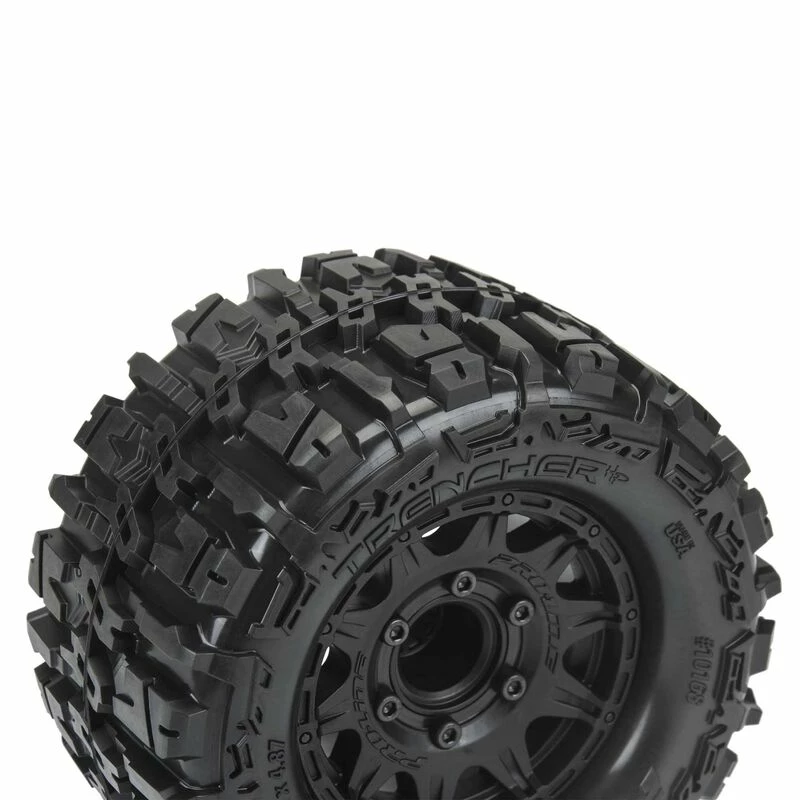 Pro-Line Racing 1/10 Trencher HP BELTED F/R 2.8" MT Tires Mounted 12mm Blk Raid (2) for Tires & Wheels - Image 4