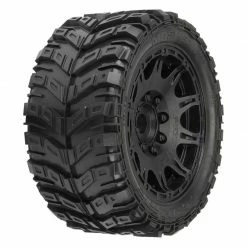 Pro-Line Racing 1/6 Masher X HP BELTED Fr/Rr 5.7" MT Tires Mounted 24mm Blk Raid (2) for Tires & Wheels