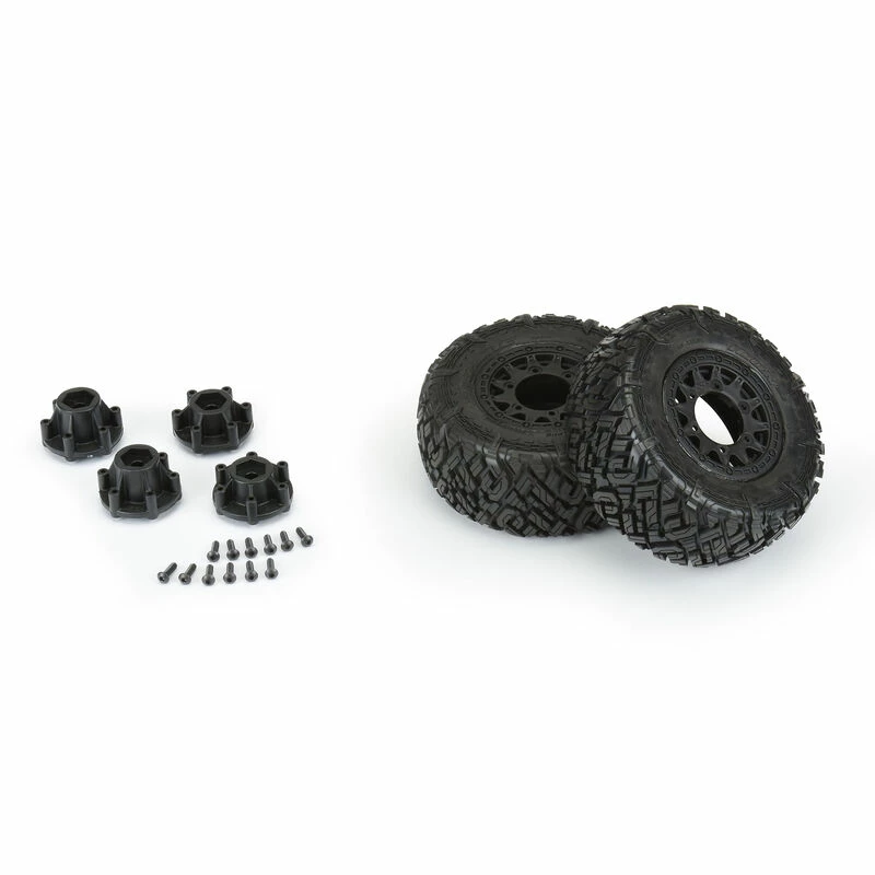 Pro-Line Racing 1/10 Icon M2 Front/Rear 2.2"/3.0" SC Mounted 12mm Blk Raid (2) for Tires & Wheels - Image 3