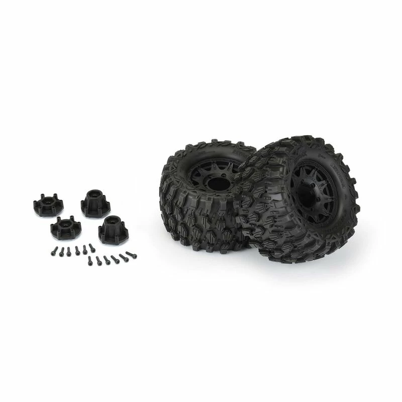 Pro-Line Racing 1/10 Hyrax Front/Rear 2.8" MT Tires Mounted 12mm Blk Raid (2) for Tires & Wheels - Image 3