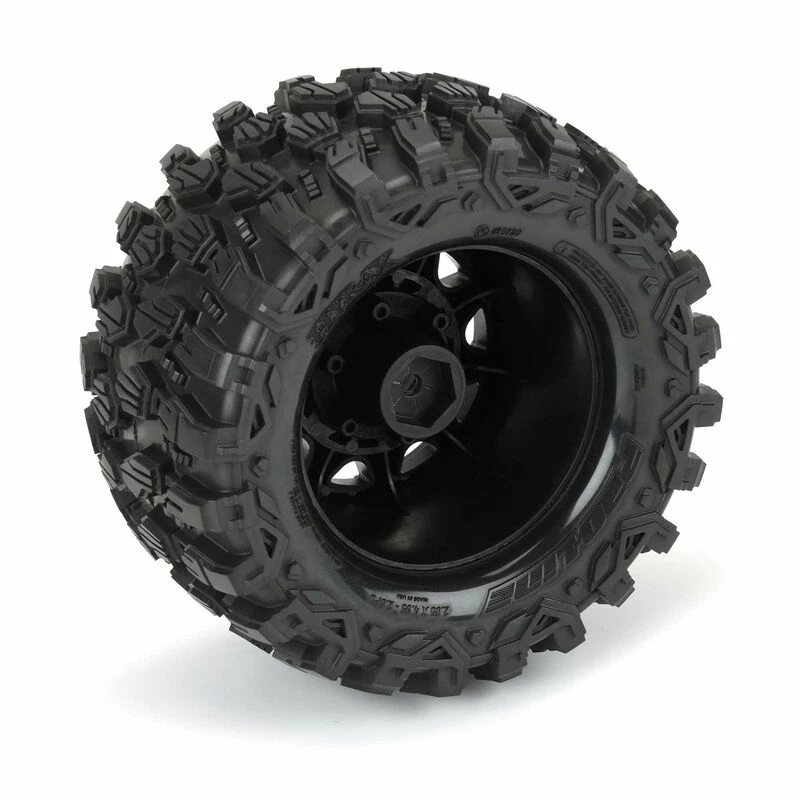 Pro-Line Racing 1/10 Hyrax Front/Rear 2.8" MT Tires Mounted 12mm Blk Raid (2) for Tires & Wheels - Image 5