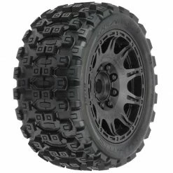 Pro-Line Racing 1/6 Badlands MX57 Front/Rear 5.7" Tires Mounted 24mm Black Raid (2) for Tires & Wheels
