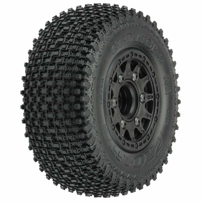 Pro-Line Racing 1/10 Gladiator M3 Front/Rear 2.2"/3.0" SC Mounted 12mm Blk Raid (2) for Tires & Wheels