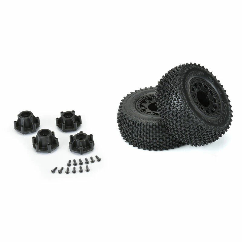 Pro-Line Racing 1/10 Gladiator M3 Front/Rear 2.2"/3.0" SC Mounted 12mm Blk Raid (2) for Tires & Wheels - Image 3