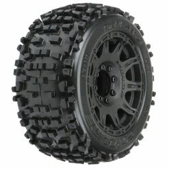 Pro-Line Racing 1/8 Badlands F/R 3.8" MT Tires Mounted 17mm Blk Raid (2) for Tires & Wheels