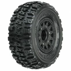 Pro-Line Racing 1/10 Trencher X Front/Rear 2.2"/3.0" SC Mounted 12mm Black Raid (2) for Tires & Wheels