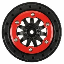 Pro-Line Racing 1/10 F-11 Front/Rear 2.2"/3.0" 12mm Short Course Wheels (2) Red/Blk for Tires & Wheels