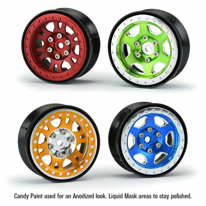 Pro-Line Racing 1/10 Crestline Aluminum Front/Rear 1.9" 12mm Rock Crawler Wheels (2) for Tires & Wheels - Image 6