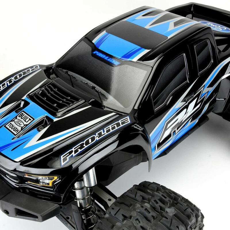 Pro-Line Racing 1/5 Pre-Cut 2017 Ford F-150 Raptor Tough-Color Black Body: X-MAXX for Bodies - Image 6