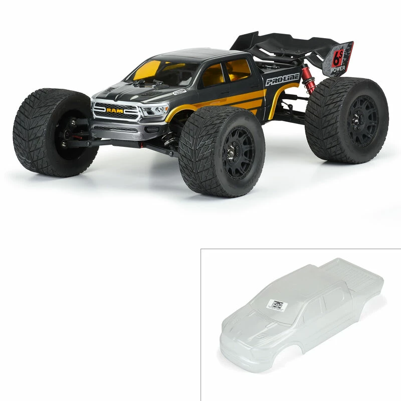 Pro-Line Racing 1/8 Pre-Cut 2020 Ram Rebel 1500 Clear Body: ARRMA Kraton 6S for Bodies