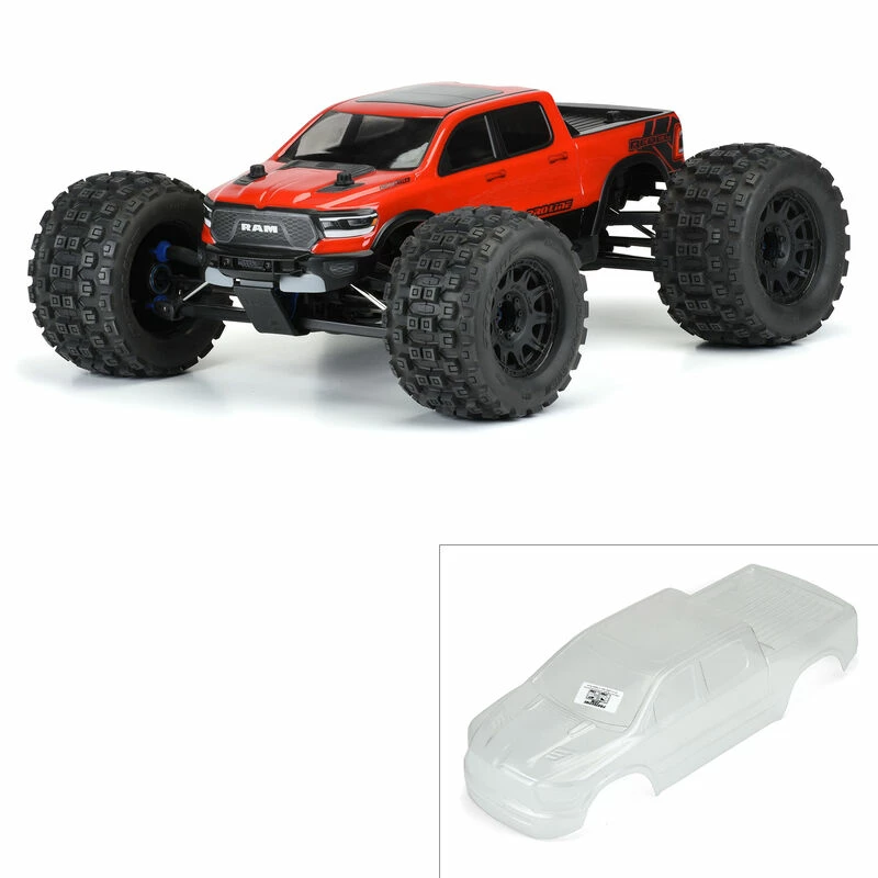 Pro-Line Racing 1/8 Pre-Cut 2020 Ram Rebel 1500 Clear Body: E-REVO 2.0 for Bodies