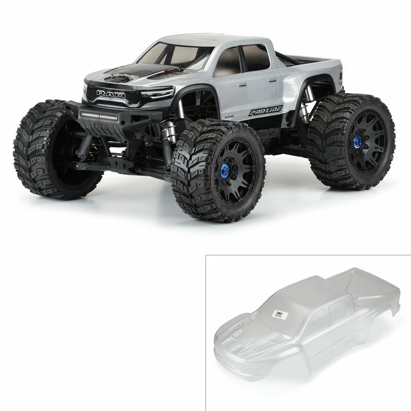 Pro-Line Racing 1/5 Pre-Cut 2021 Ram 1500 Clear Body: X-MAXX for Bodies