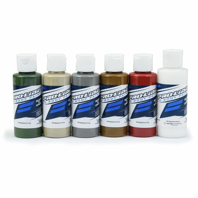 Pro-Line Racing Pro-Line RC Body Paint Military Color Set (6 Pack) for Paints