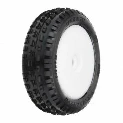 Pro-Line Racing 1/18 Wedge Front Carpet Mini-B Tires Mounted 8mm White Wheels (2) for Tires & Wheels