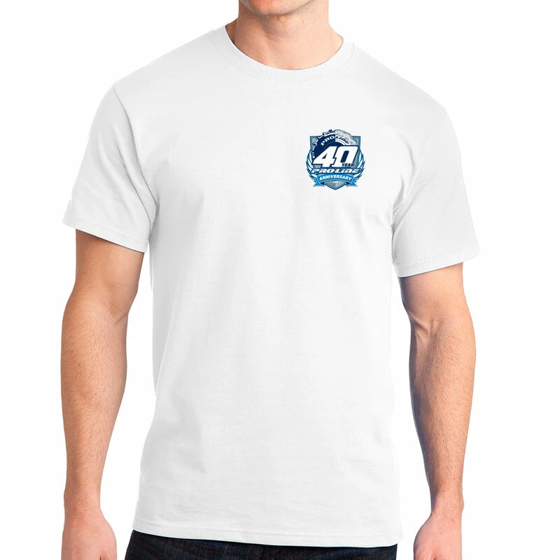Pro-Line Racing Pro-Line 40th Anniversary White T-Shirt - XXL for Parts