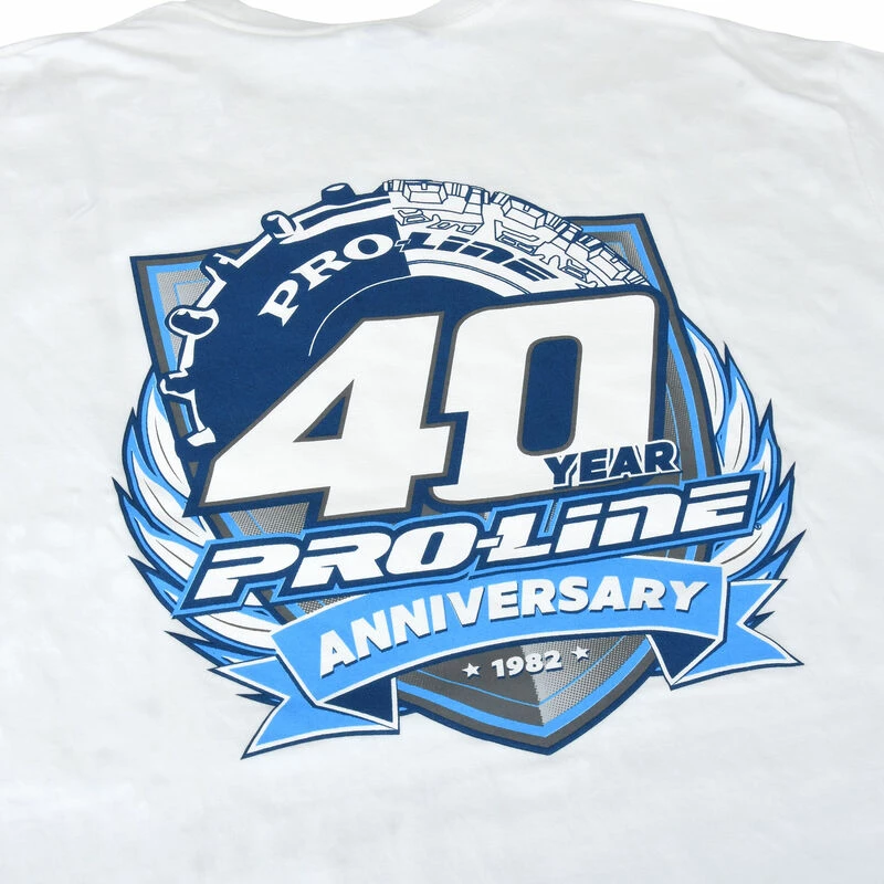 Pro-Line Racing Pro-Line 40th Anniversary White T-Shirt - XXL for Parts - Image 3