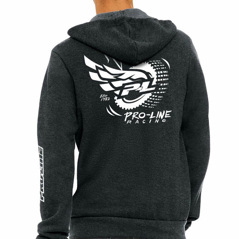 Pro-Line Racing Pro-Line Wings Gray Zip-Up Hoodie - Small for Parts - Image 2